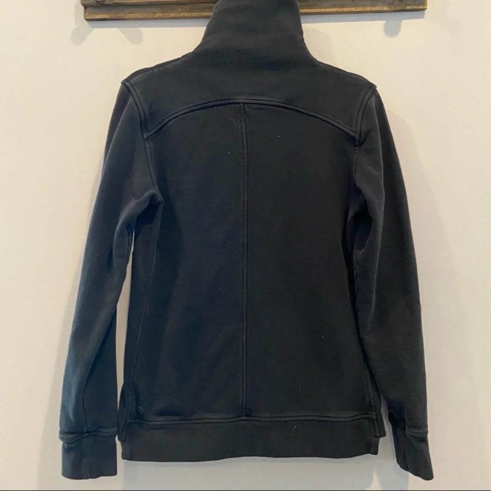 LULULEMON Press Pause Pullover French Terry Funnel Neck Black Size 2